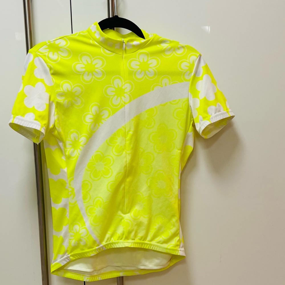 NWOT Terry Short Sleeve Bike Jersey Yellow White Size Small